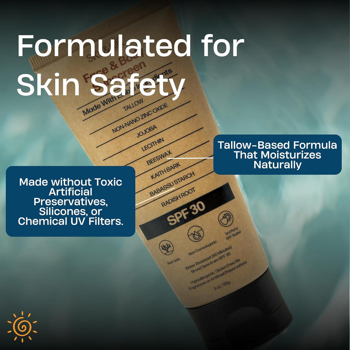 Sky and Sol Natural Mineral Sunscreen SPF 30